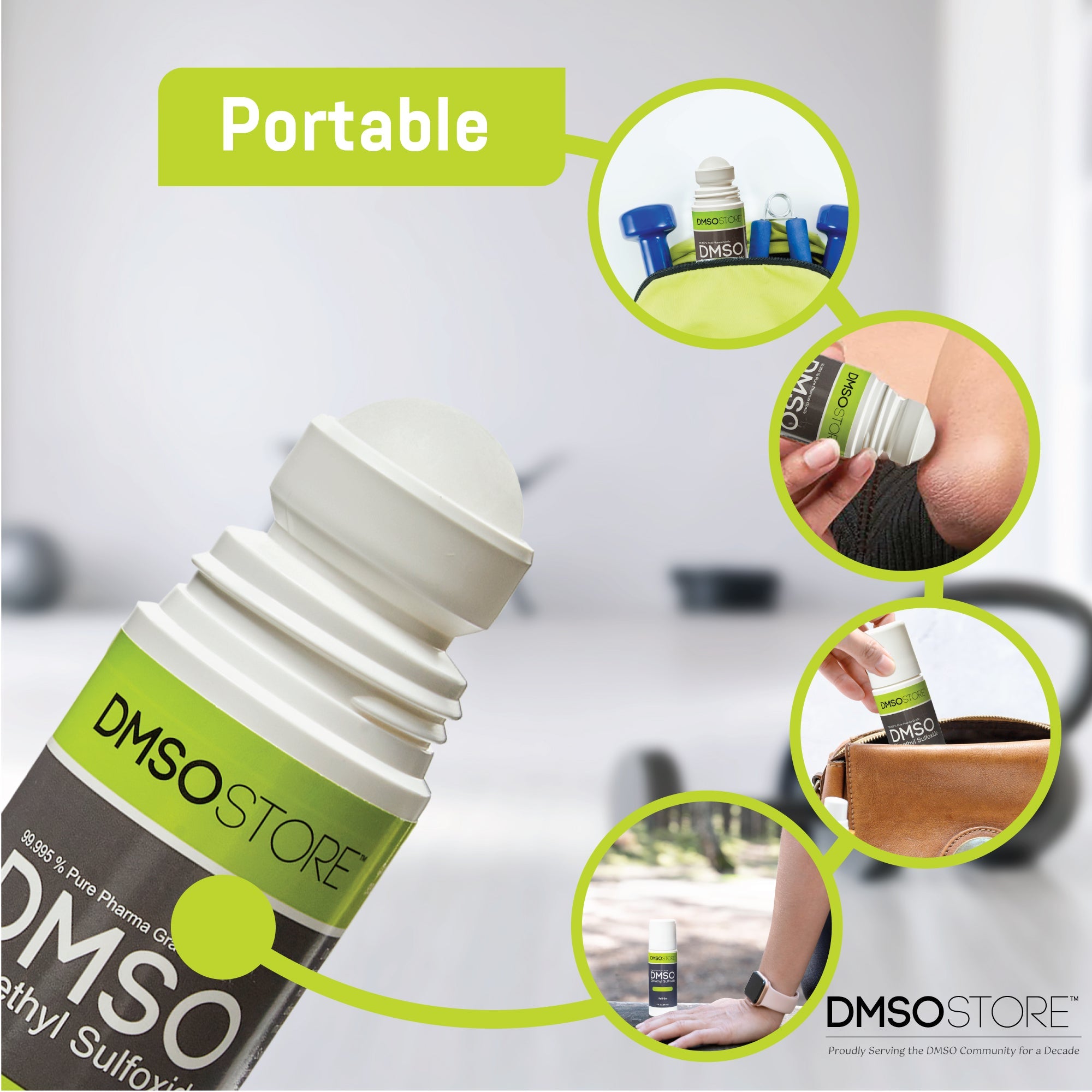 DMSO Roll-On 3 Oz With Peppermint Scent - Topical Formula