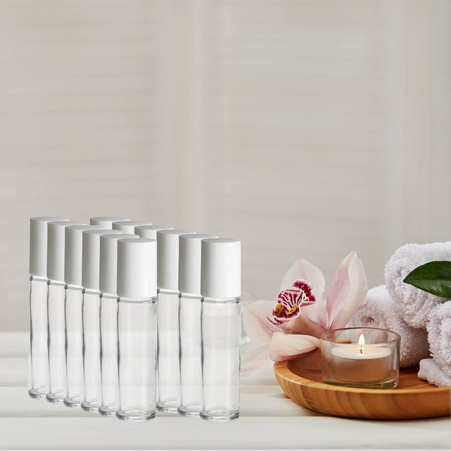 Refillable Glass Roll on Kit 10 ML with Glass ball 12ct.
