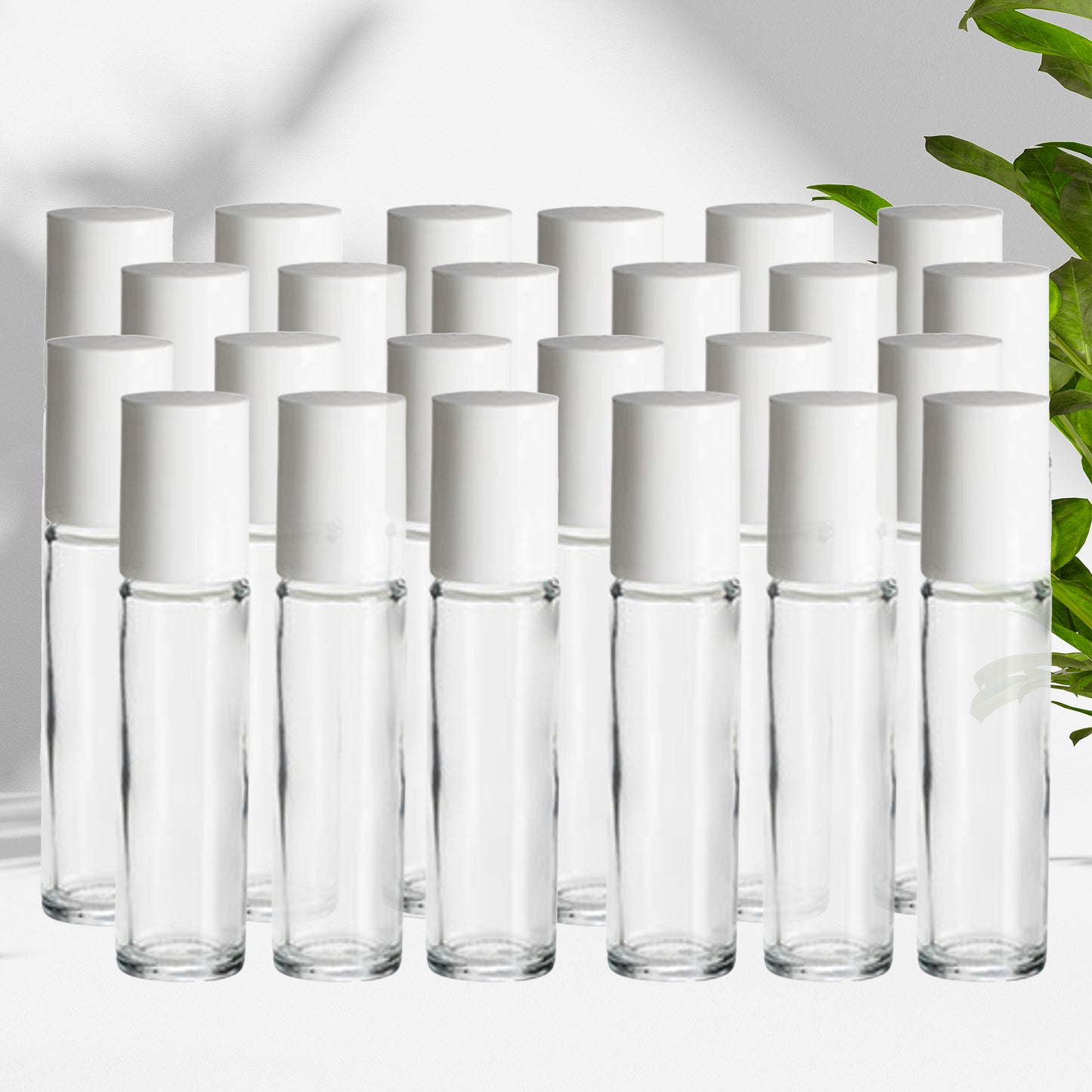 Refillable Roll on kit 10 ML. Glass Roller Ball & Container 24ct.