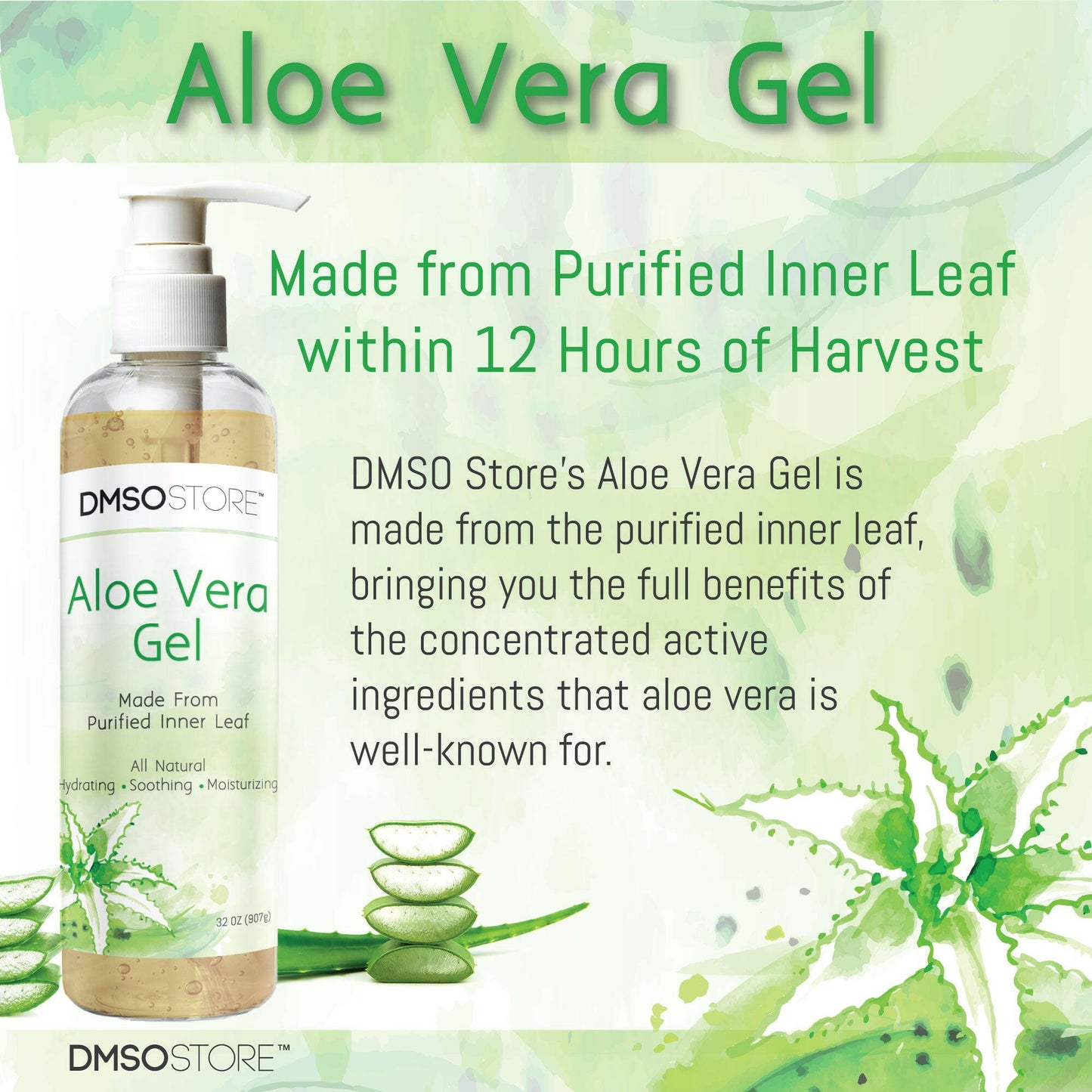Gentle and effective, 99.9% pure organic aloe vera gel (32oz) is alcohol-free, soothes burns, and hydrates deeply. Get free shipping now!