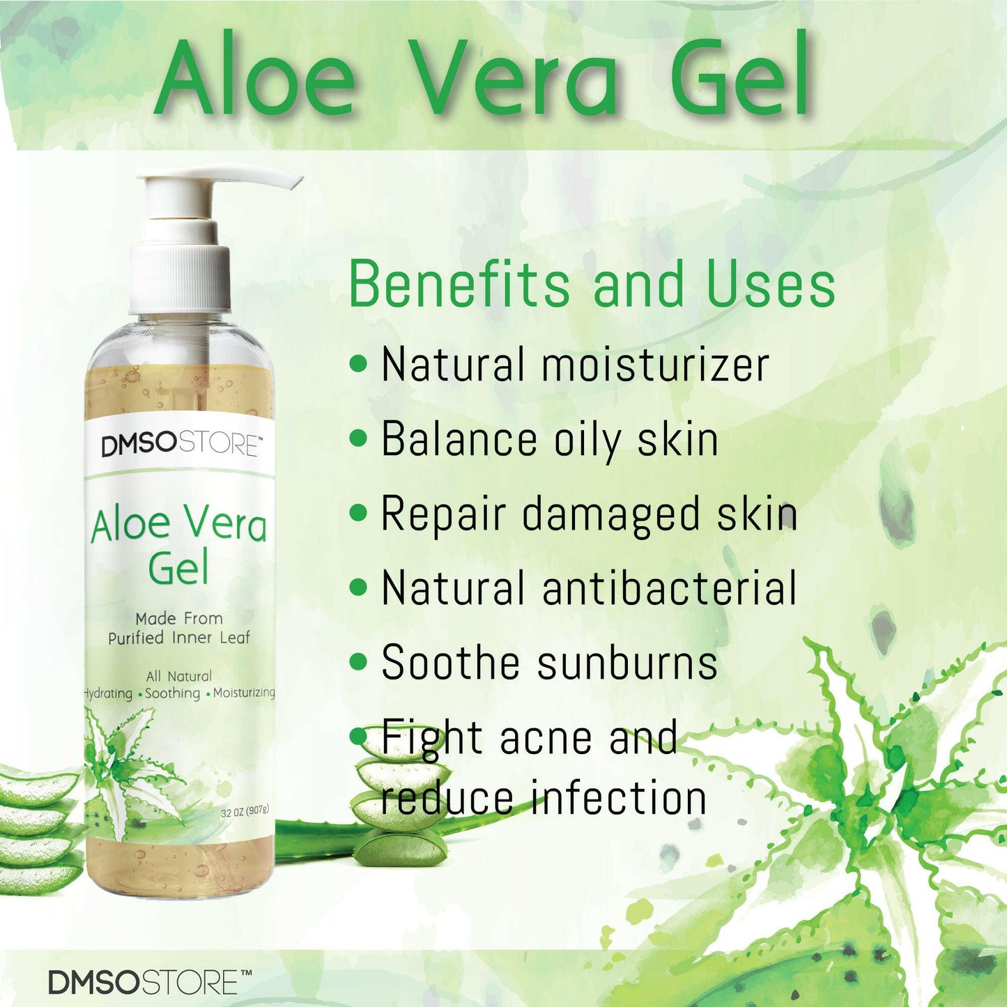 Gentle and effective, 99.9% pure organic aloe vera gel (32oz) is alcohol-free, soothes burns, and hydrates deeply. Get free shipping now!