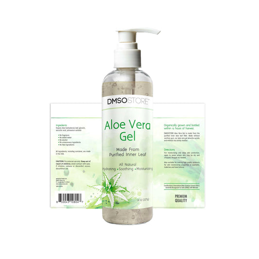 Organic Pure Aloe Vera 8oz Pure, Alcohol-Free Relief