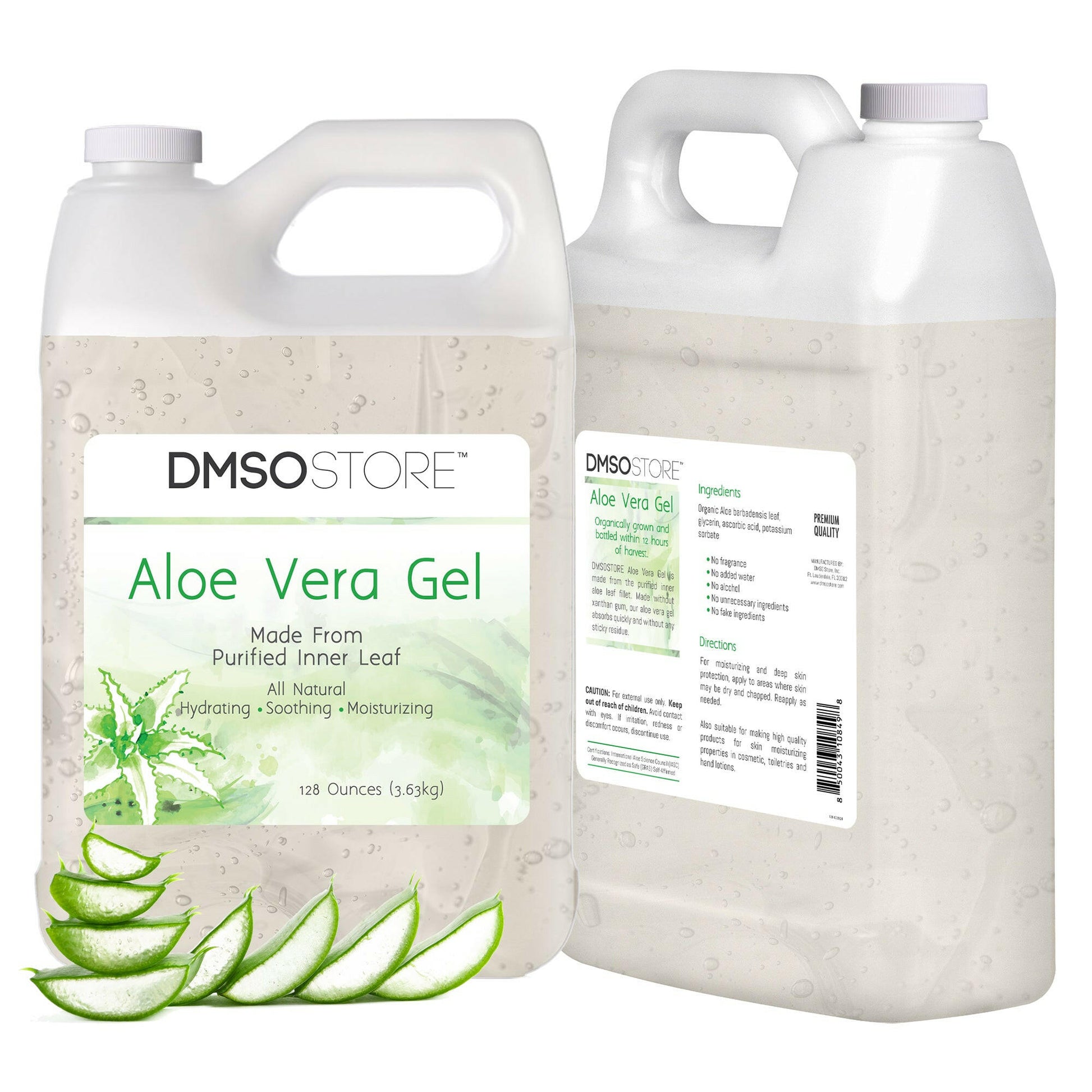 This family-size 128oz of gentle, alcohol-free, 99.9% pure organic aloe vera gel soothes, hydrates, and heals naturally. Buy it at the DMSO Store.
