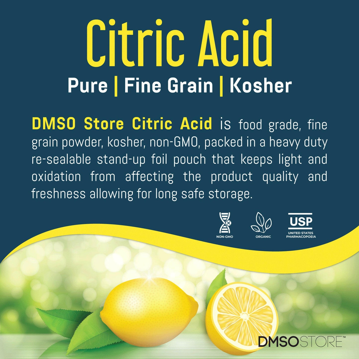 High-purity citric acid! for food preservation, cleaning, and crafts. Non-GMO, safe, and wholesale price. Buy bulk citric acid. DMSO Store Shop Now