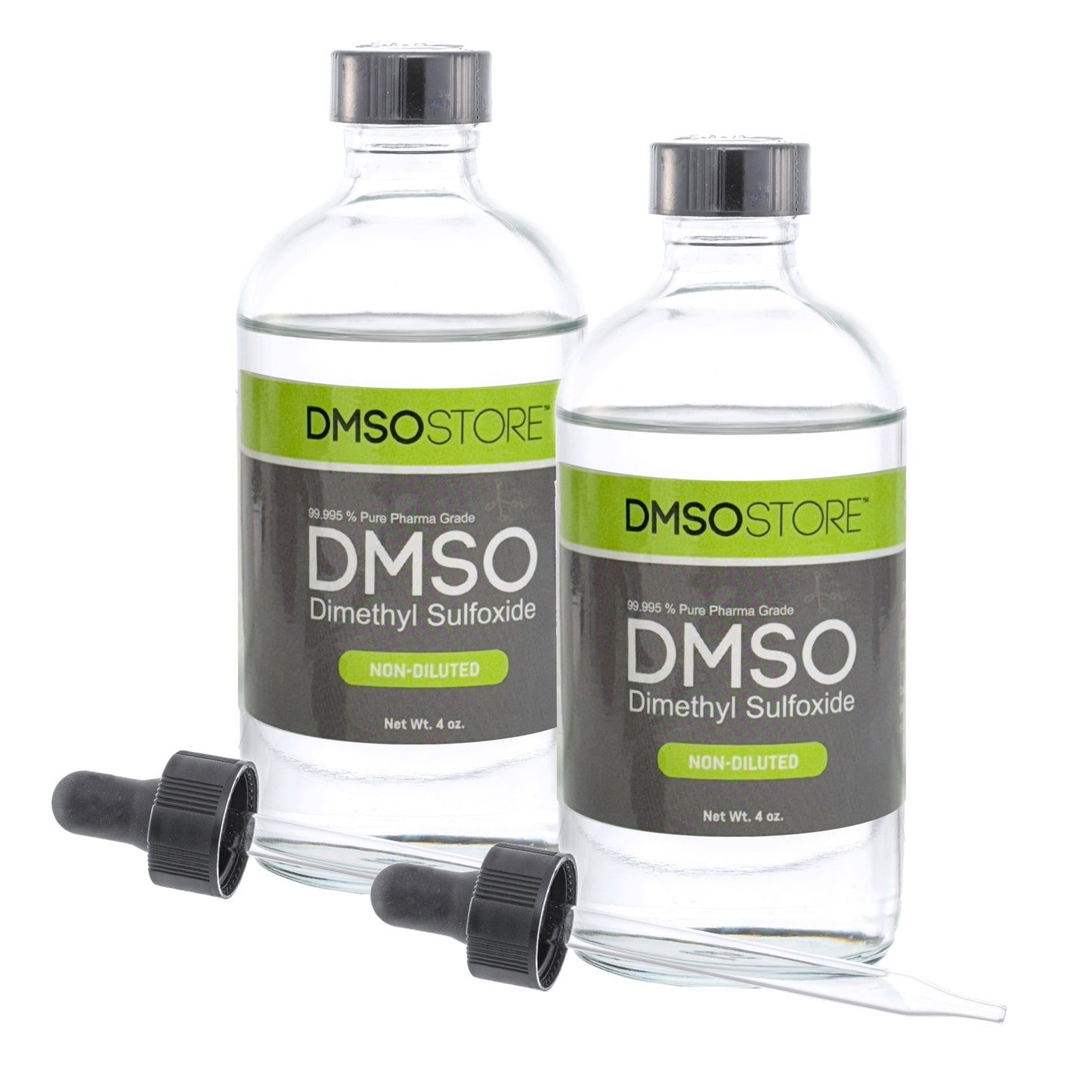 DMSO 4 oz Glass Bottle Non-Diluted 99.9995% Dimethyl Sulfoxide w/Sprayer 2 pack