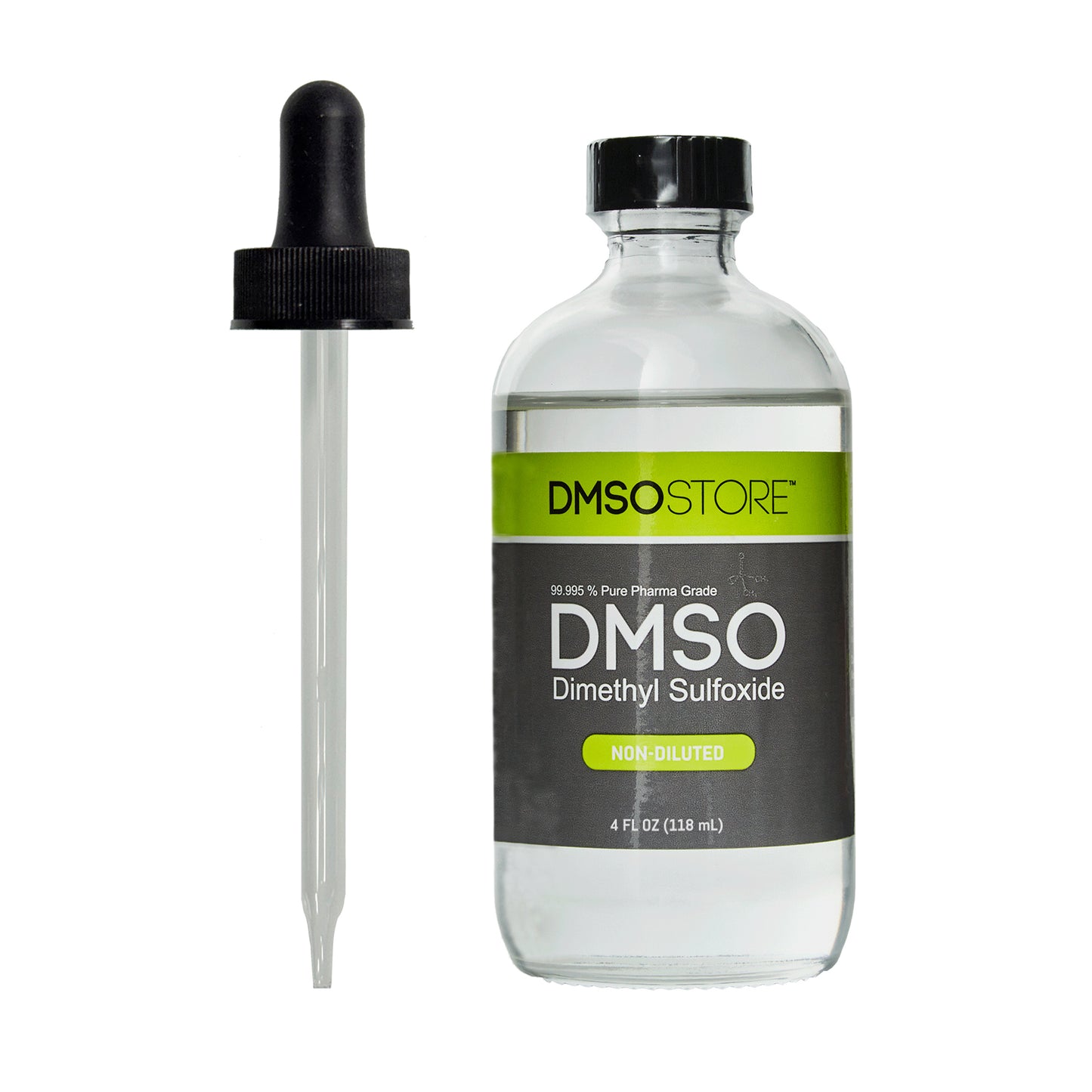 Experience pure (99.995%) Pharma-Grade DMSO liquid with minimal odor. Non-diluted glass bottles with dropper, GMP manufactured, and free shipping!  