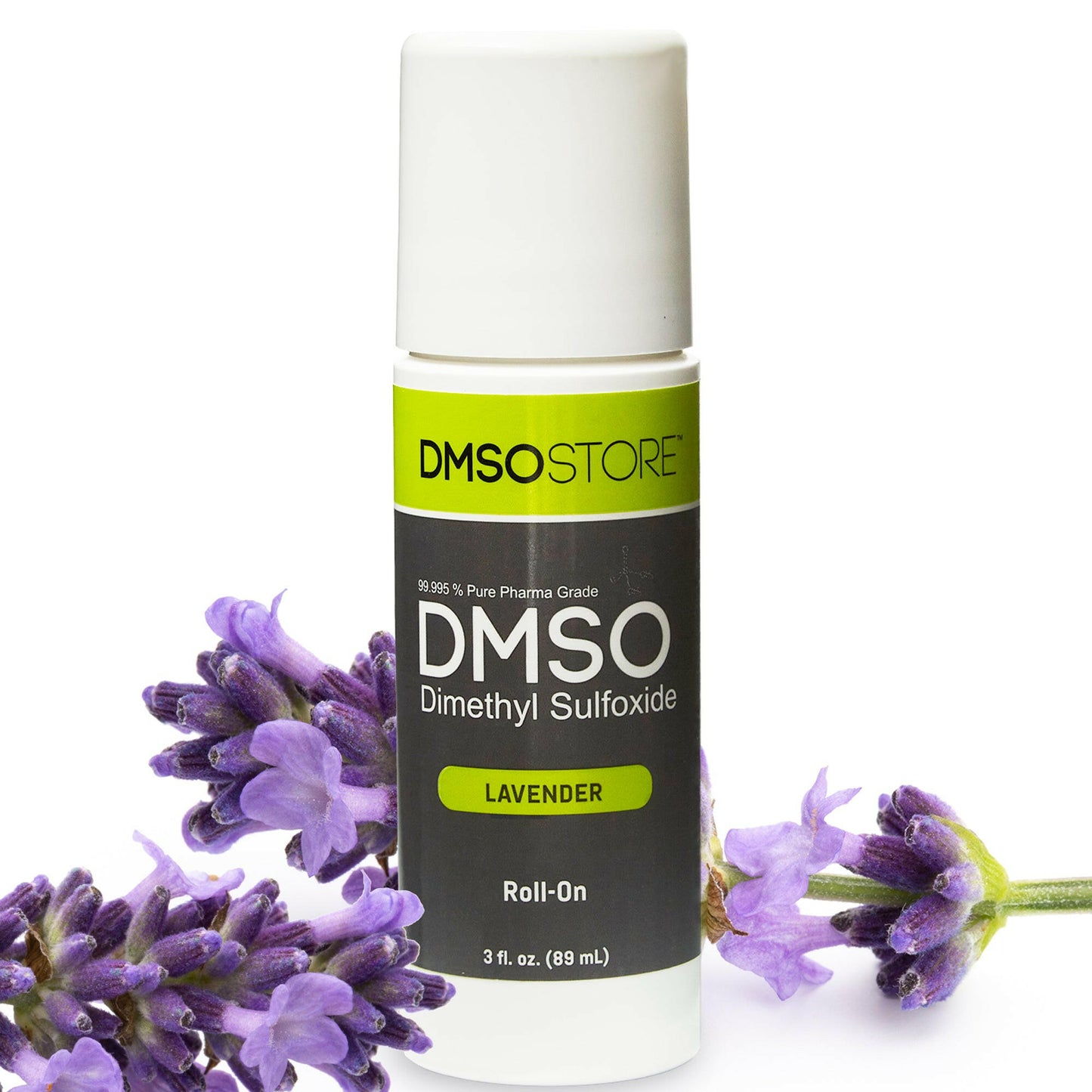 Lavender DMSO 3 oz. Roll-on 99.995% Pharma Grade Dimethyl Sulfoxide in BPA Free Plastic.