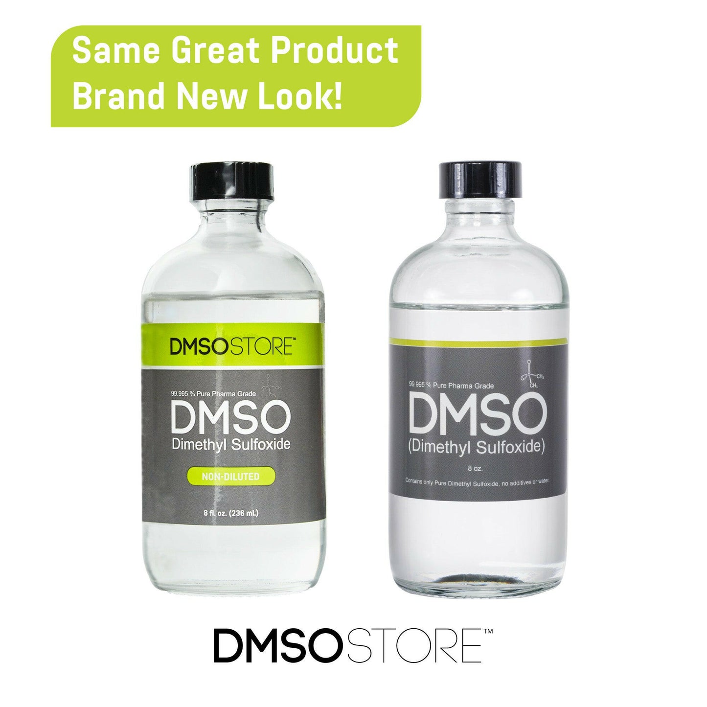 DMSO 8 oz. 3 Glass Bottle Special Non-diluted 99.995% Low Odor Pharma Grade Liquid Dimethyl Sulfoxide - dmsostore