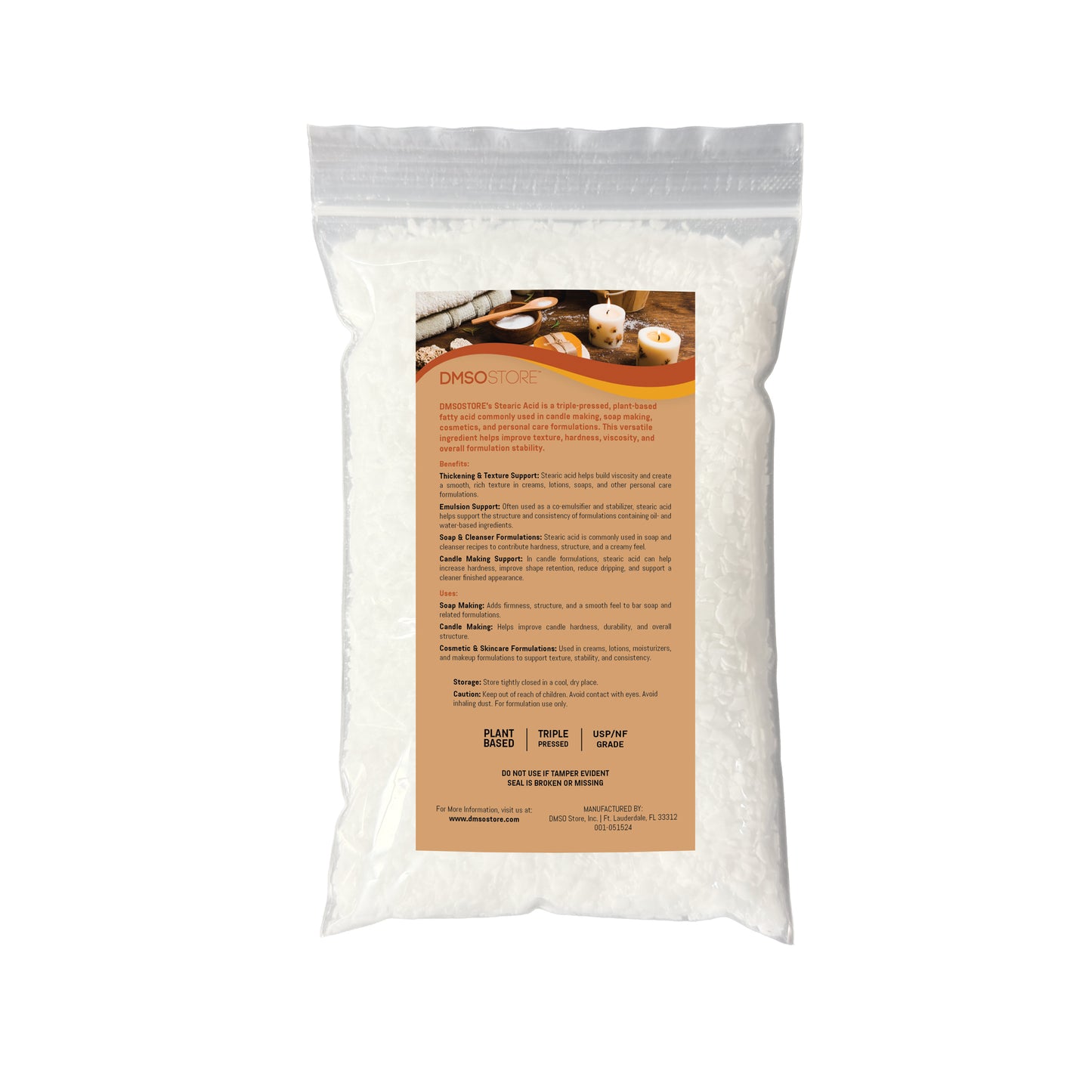 Stearic Acid Flakes 4 oz. Triple Pressed NF/USP Food Grade