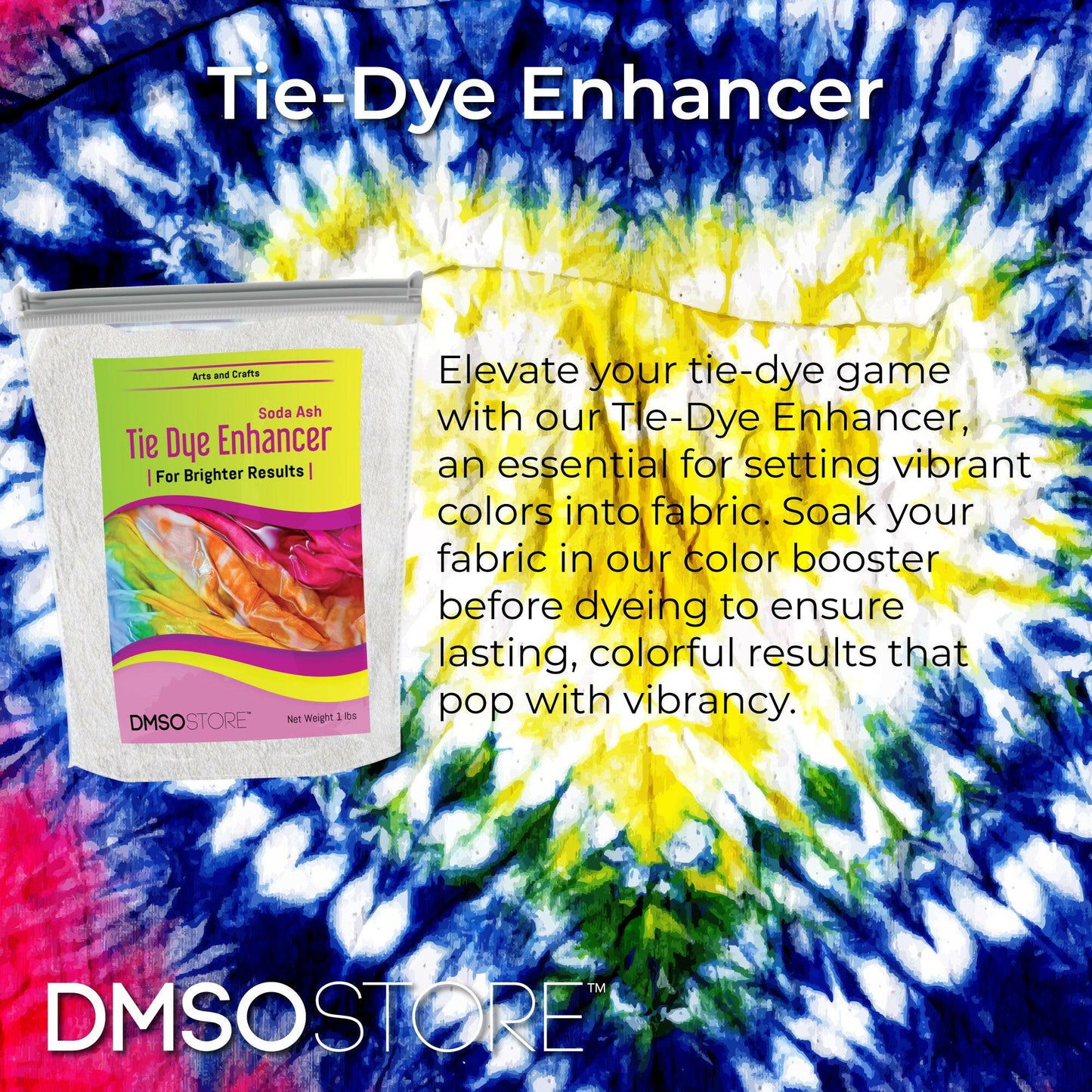 Get creative with Soda Ash! Boosts tie-dye vibrancy, ensures maximum color absorption & perfect for craft projects. Unleash your inner artist!