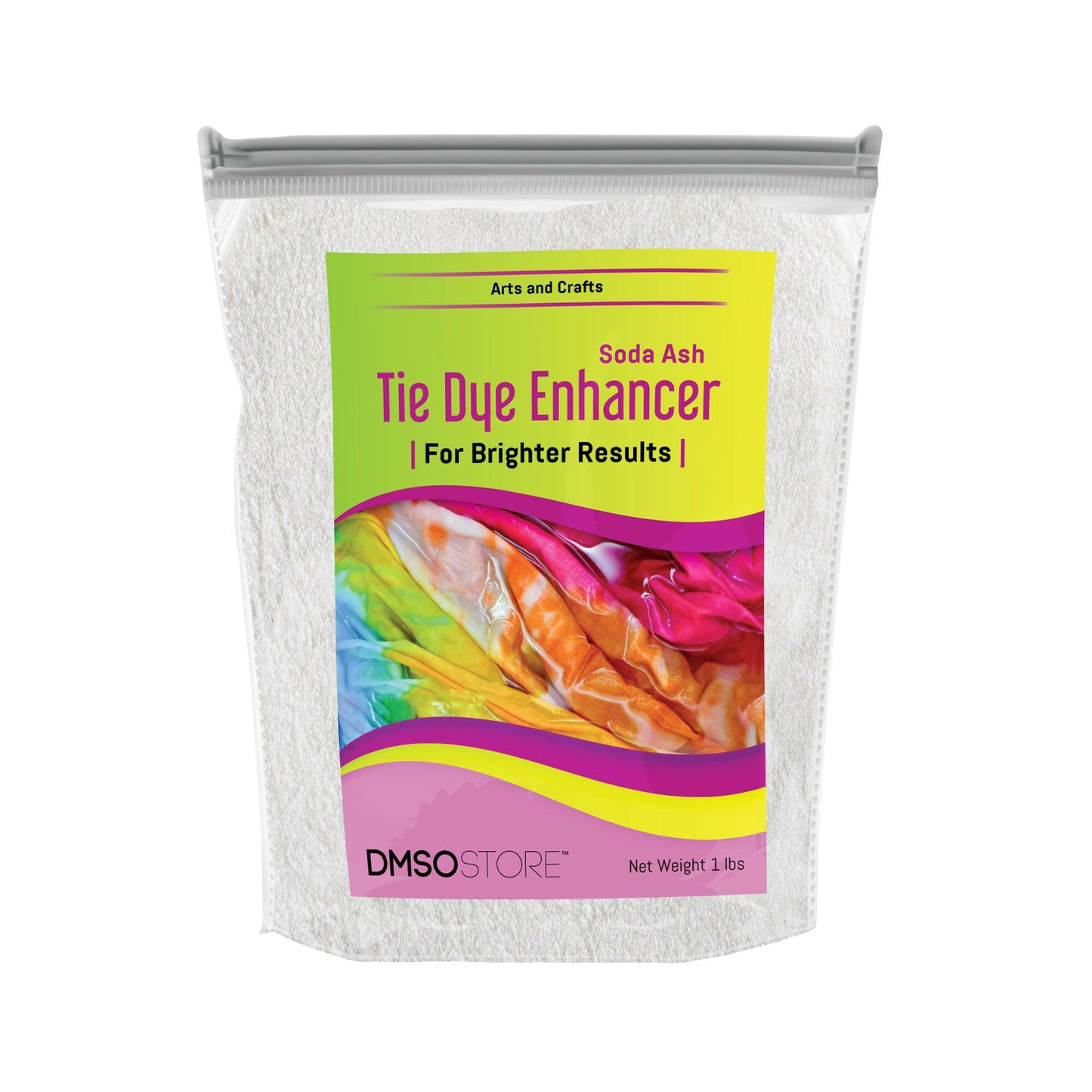 Achieve vibrant tie-dye results with Soda Ash! It acts as a dye activator, ensures maximum color absorption & creates stunning hues. Perfect for DIY tie-dye!
