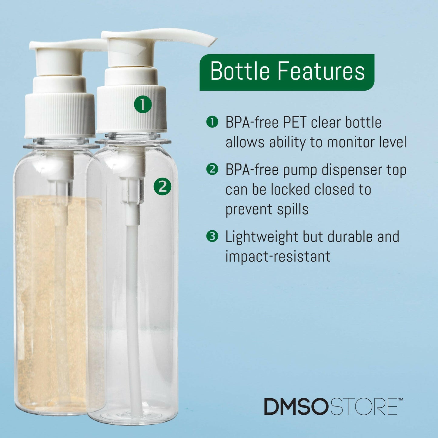 4 oz Clear PET Cosmo Plastic Bottle with White Pump Top