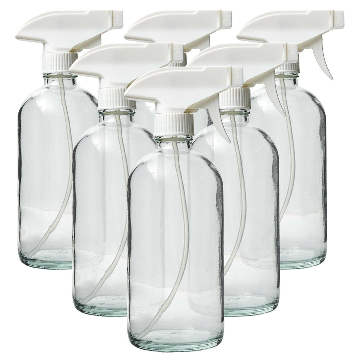 DMSOSTORE 6 Glass Spray Bottles (8 oz.) with white trigger sprayer - dmsostore