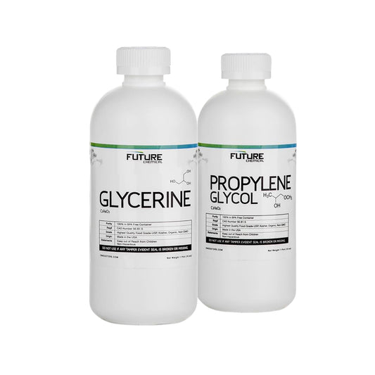 2 Pint (16 oz) Bundle. Vegetable Glycerine 99.75% & Propylene Glycol 99.998% USP Grade - High Purity, Kosher, Food Grade - Made in USA