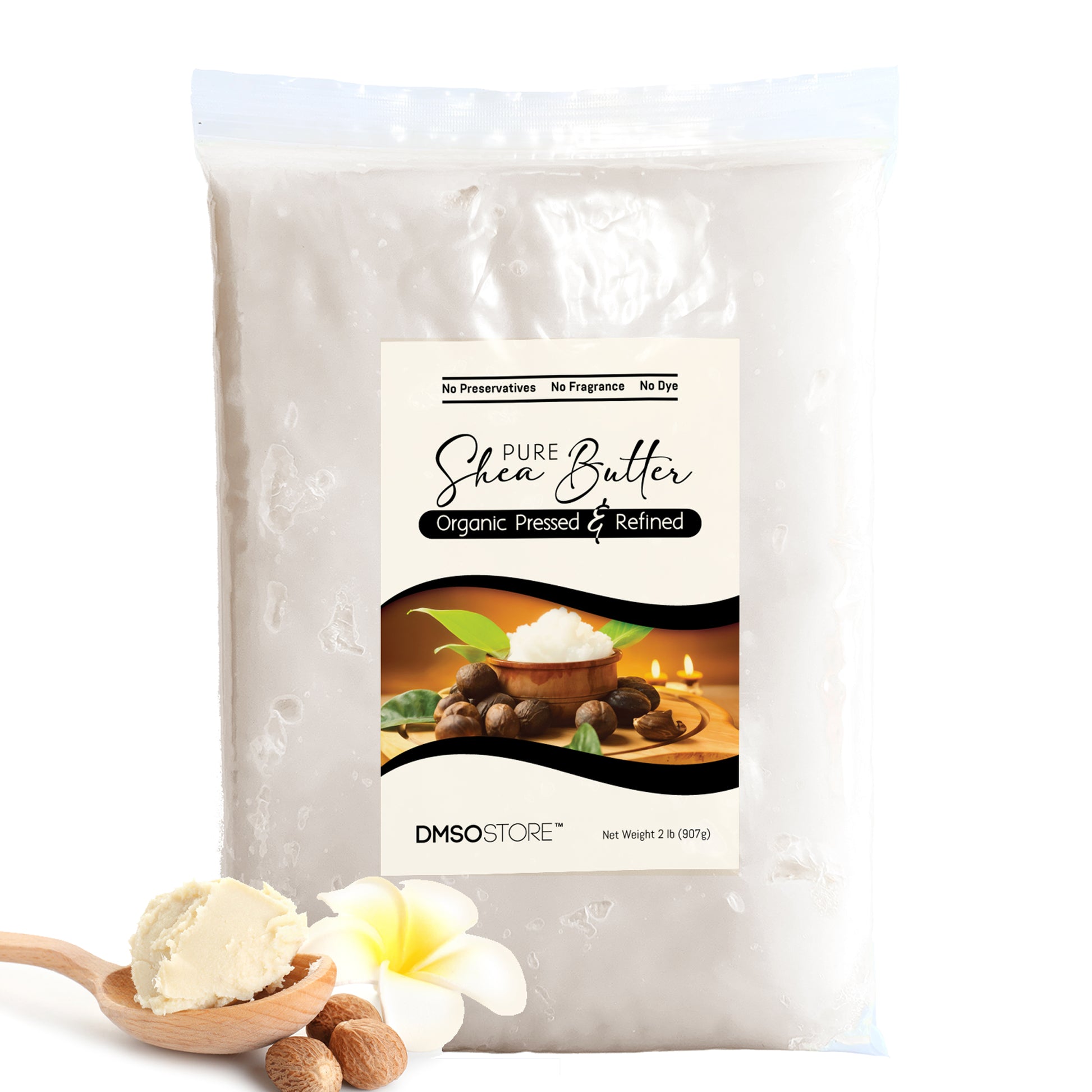 Pure, organic, refined shea butter. It's fragrance-free and preservative-free. It deeply hydrates and restores skin and hair. Great for DIY!
