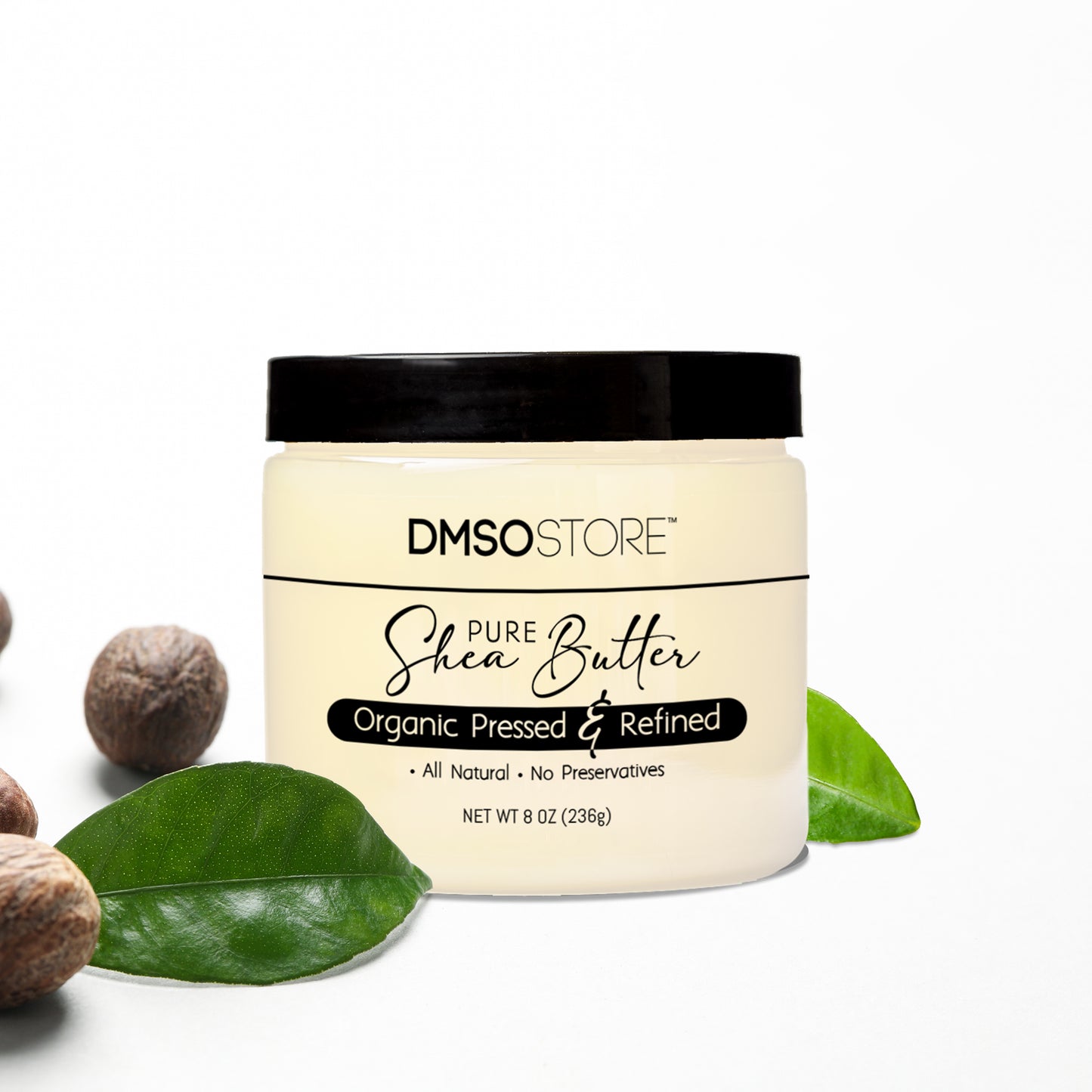 Pure, organic, refined shea butter. It is fragrance—and preservative-free, making it the ultimate base for luxurious DIY skin and hair creations.