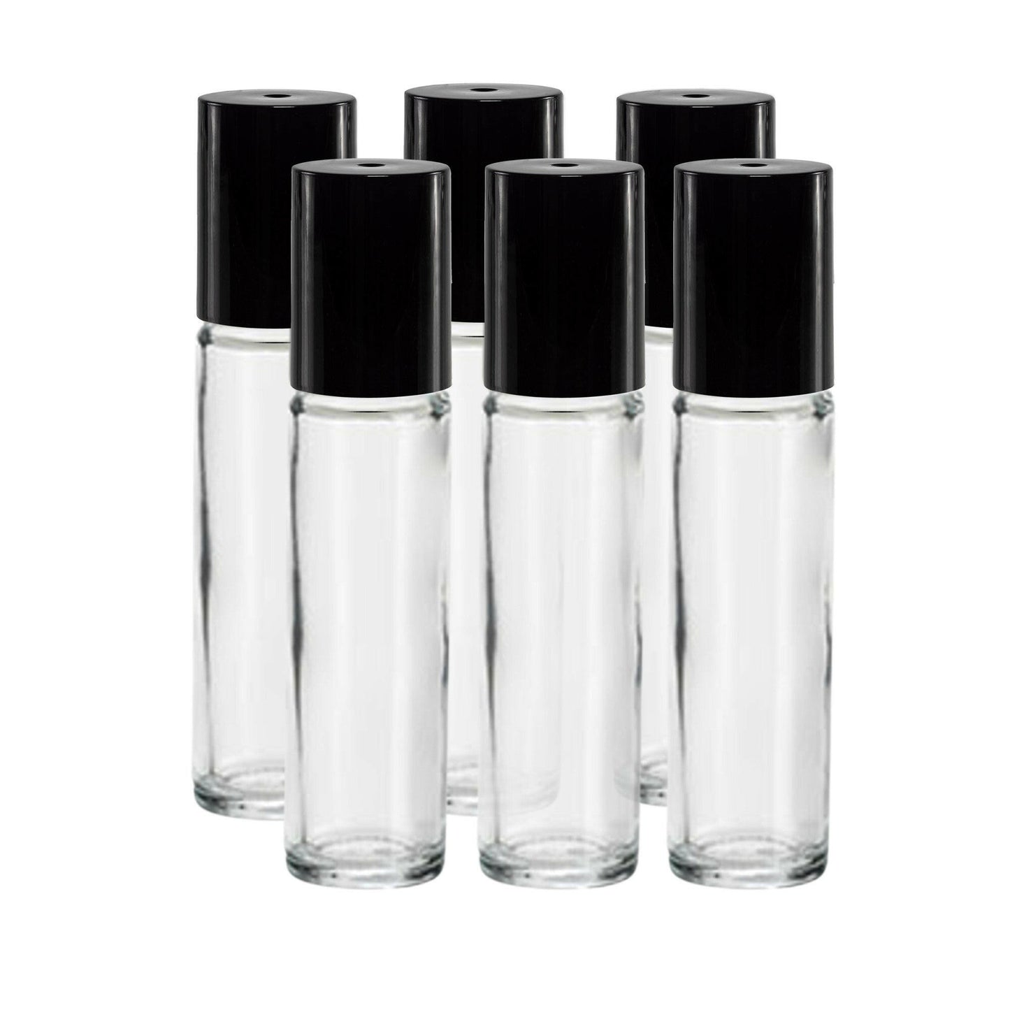 Refillable 10ML Glass Roll on bottle| Plastic Roller Ball and Droppers 6 ct. - dmsostore
