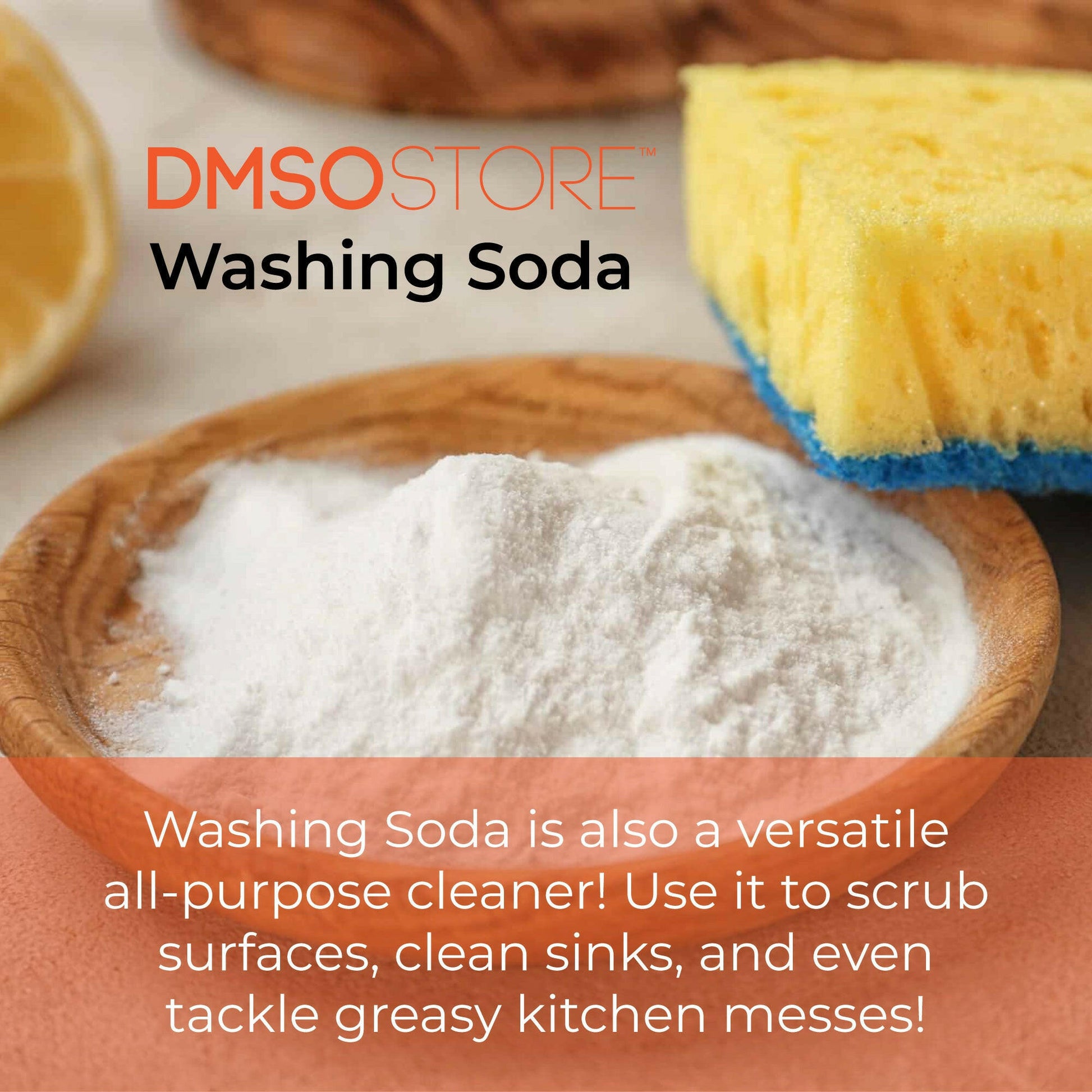 Premium washing soda. It boosts laundry, protects fabrics, and reduces wear. The bag is resealable for freshness. The DMSO Store