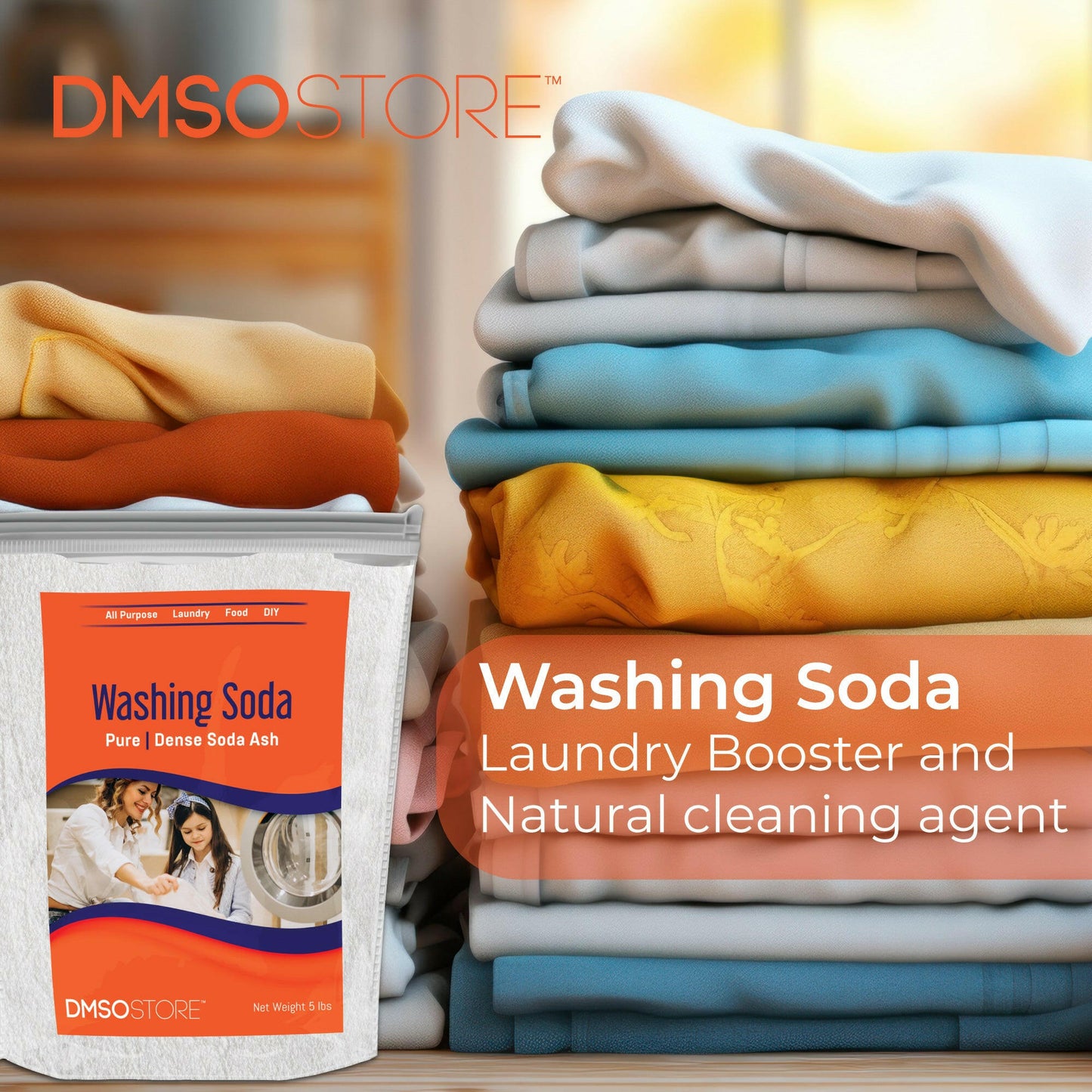 Sodium Carbonate (Soda Ash) Laundry Washing Soda Laundry booster and natural cleaning agent