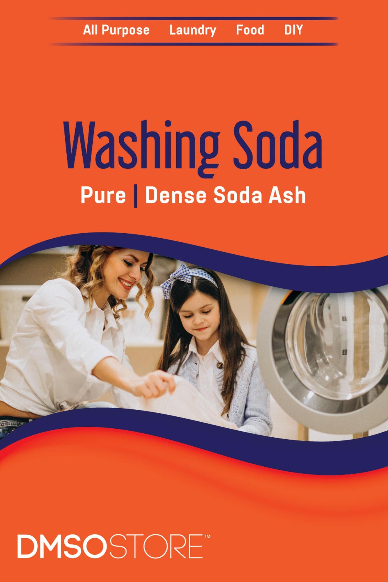 Premium washing soda. It boosts laundry, protects fabrics, and reduces wear. The bag is resealable for freshness. The DMSO Store