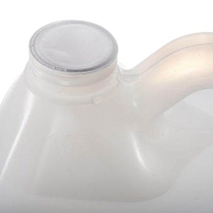 Close up shot of opening of of the plastic one gallon bottle. Cap is removed so you can see the protective covering of the opening of the bottle that is typically under the cap.