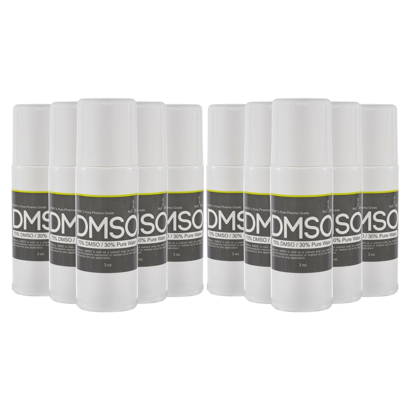 Potent odorless solvent DMSO 70% solution, versatile application in labs, industries and hobbies. 3oz bottle for easy storage and handling. Highly pure pharmaceutical grade dimethyl sulfoxide formulation with 30% deionized water - trusted for your needs. Buy now from a reputable supplier to experience the power of this remarkable universal solvent. Ten bottles. 10 Bottles.