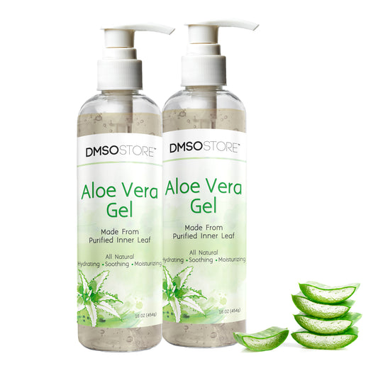 Two bottles of 16 oz 100% Aloe Vera Gel