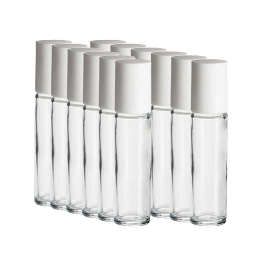 12 Re-fillable Glass Roll on Kit 10ML with glass ball and 12 pipettes - dmsostore
