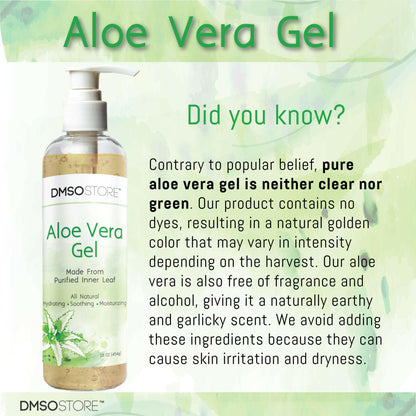 100% Pure Aloe Vera Gel Organic Soothing Skin Moisturizer Alcohol free 8 oz.