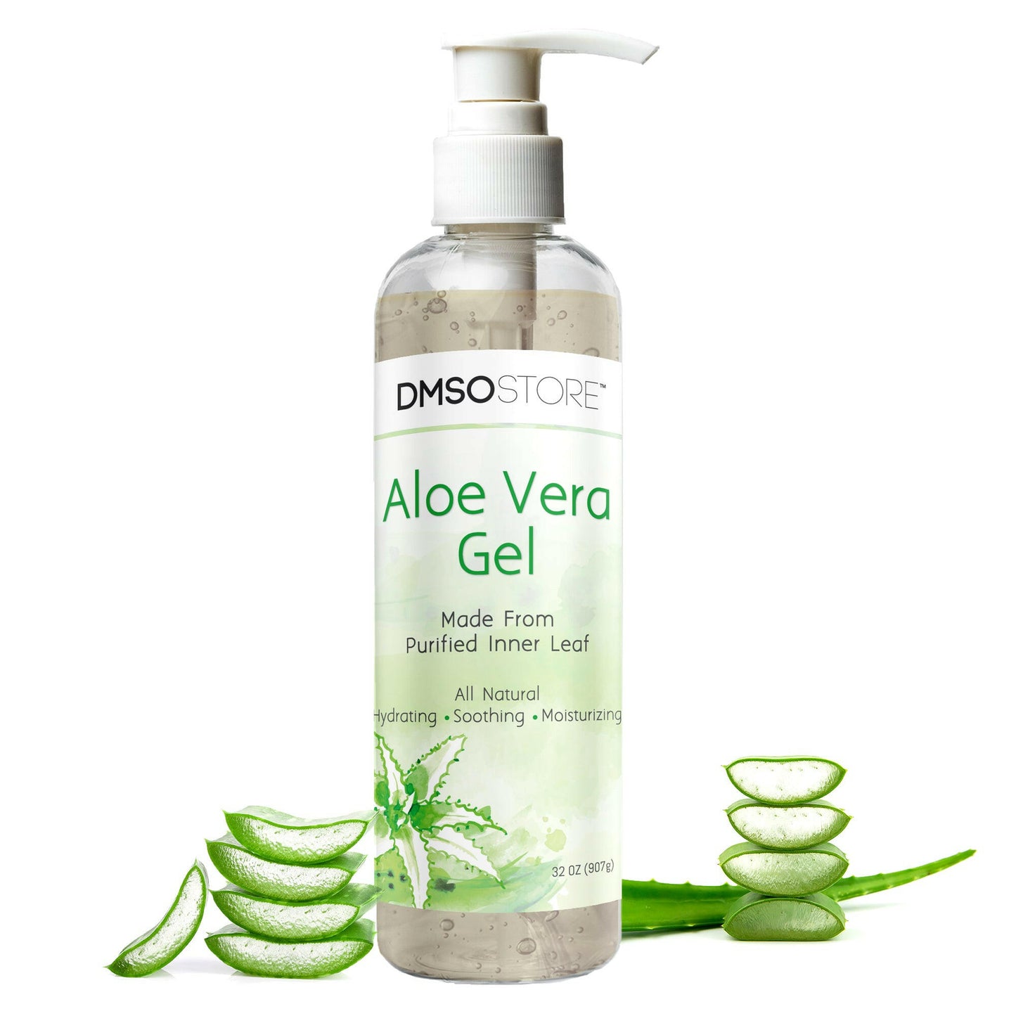 100% Pure Aloe Vera Gel Organic Soothing Skin Moisturizer Alcohol free 32 oz.