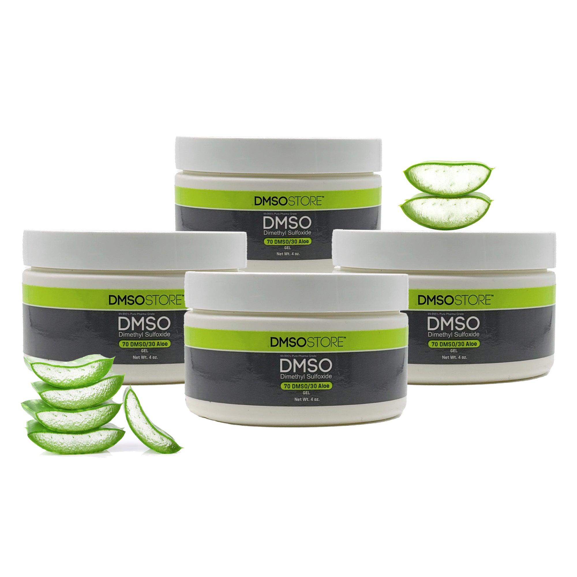 DMSO Aloe Gel 4oz Safe, Pure, Low Odor 4-Pack – dmsostore