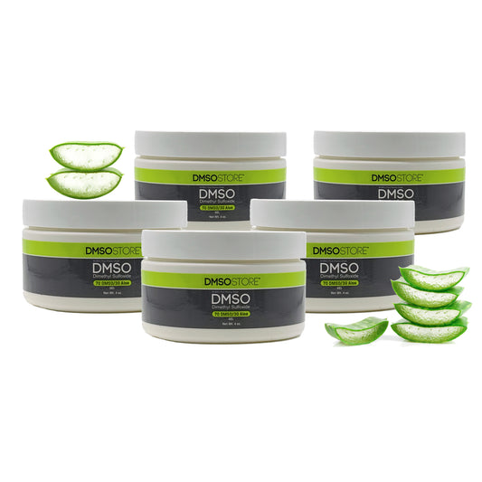 5-Pack DMSO Aloe Gel 4oz Healing, Pure, Low Odor