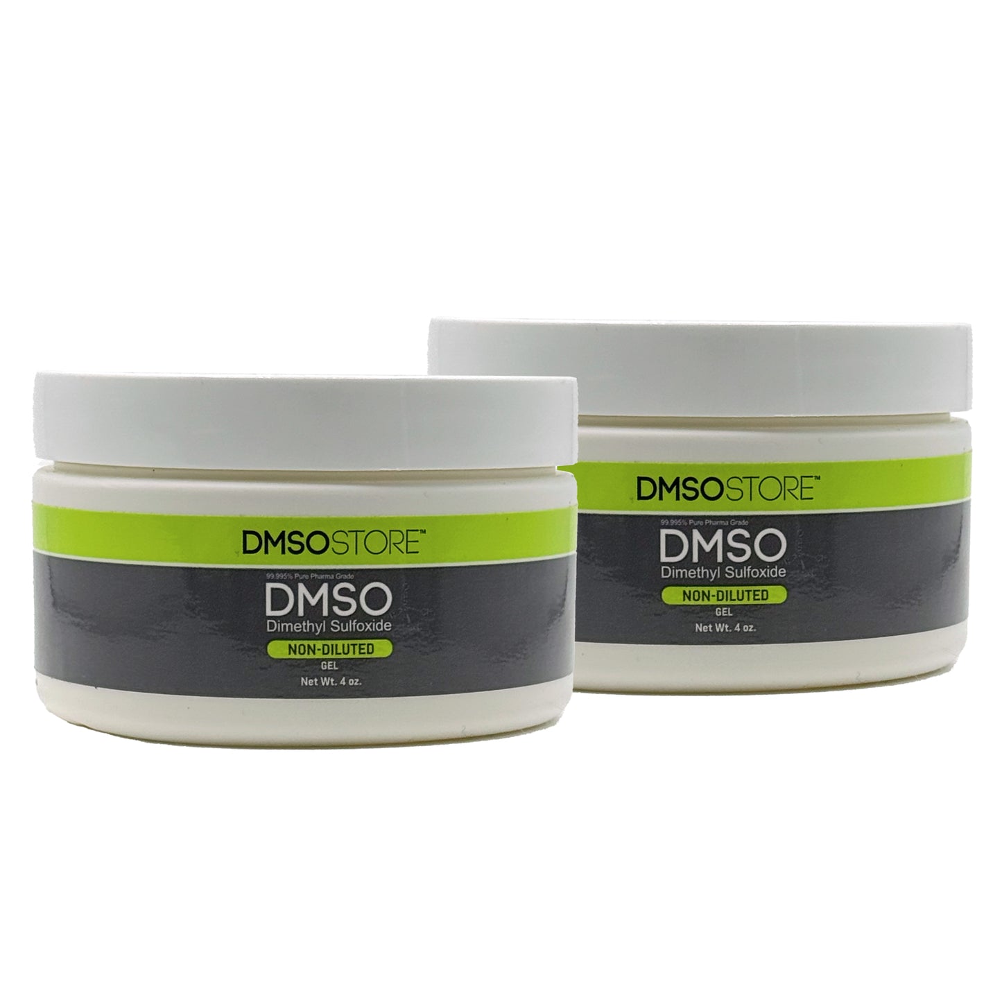DMSO 4 oz. Gel 2 Jar special Non-diluted 99.995% Low Odor Pharma Grade Dimethyl Sulfoxide in BPA Free Plastic