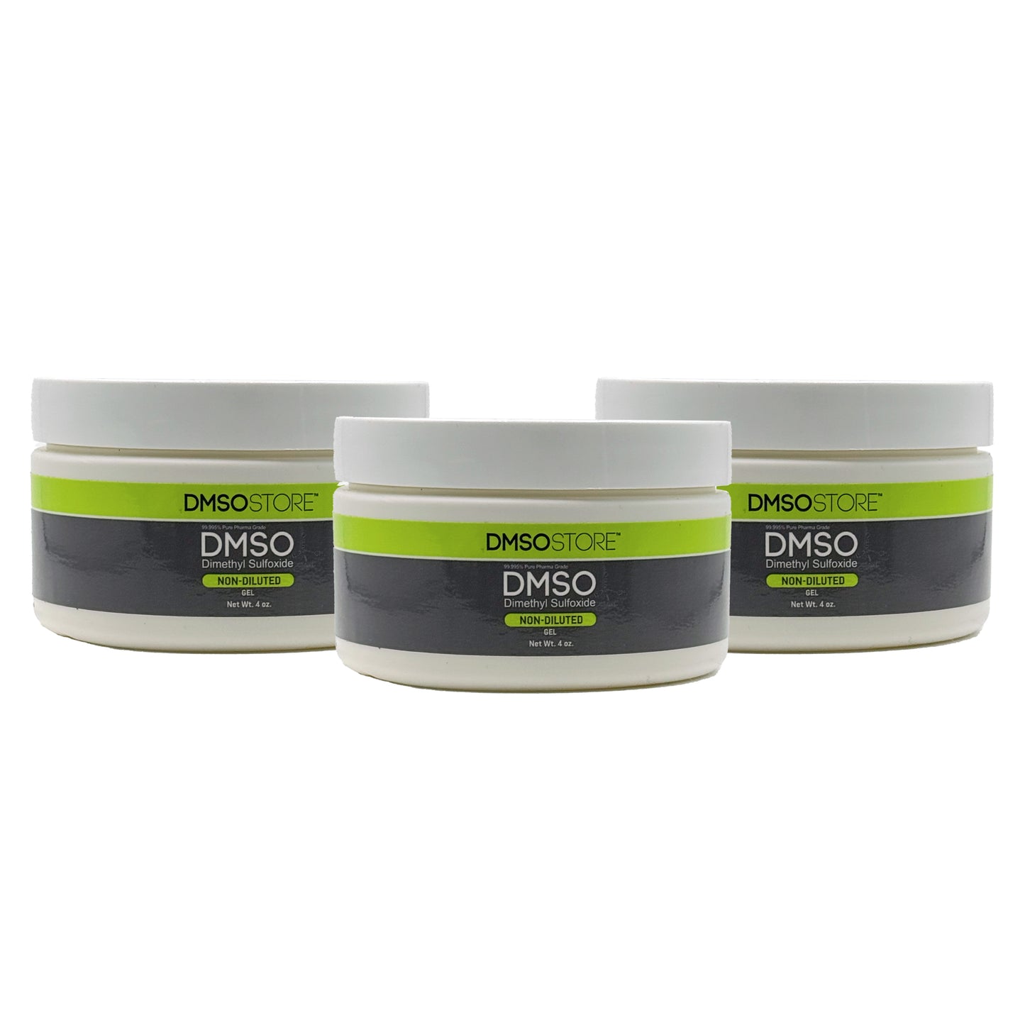 Triple Pack: 3 x 4 oz. DMSO Gel - Non-Diluted 99.995% Low Odor Pharma Grade Dimethyl Sulfoxide