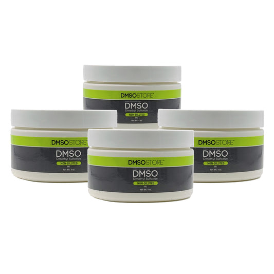 DMSO 4 oz. Gel 4 Jar Special Non-diluted 99.995% Low Odor Pharma Grade Dimethyl Sulfoxide in BPA Free Plastic