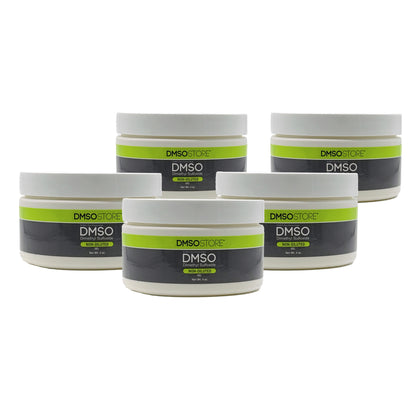 DMSO 4 oz. Gel 5 Jar Special Non-diluted 99.995% Low Odor Pharma Grade Dimethyl Sulfoxide in BPA Free Plastic