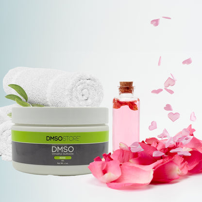 Rose DMSO Gel 4 oz, 99.9% Pure Pharma Grade  Dimethyl Sulfoxide Gel