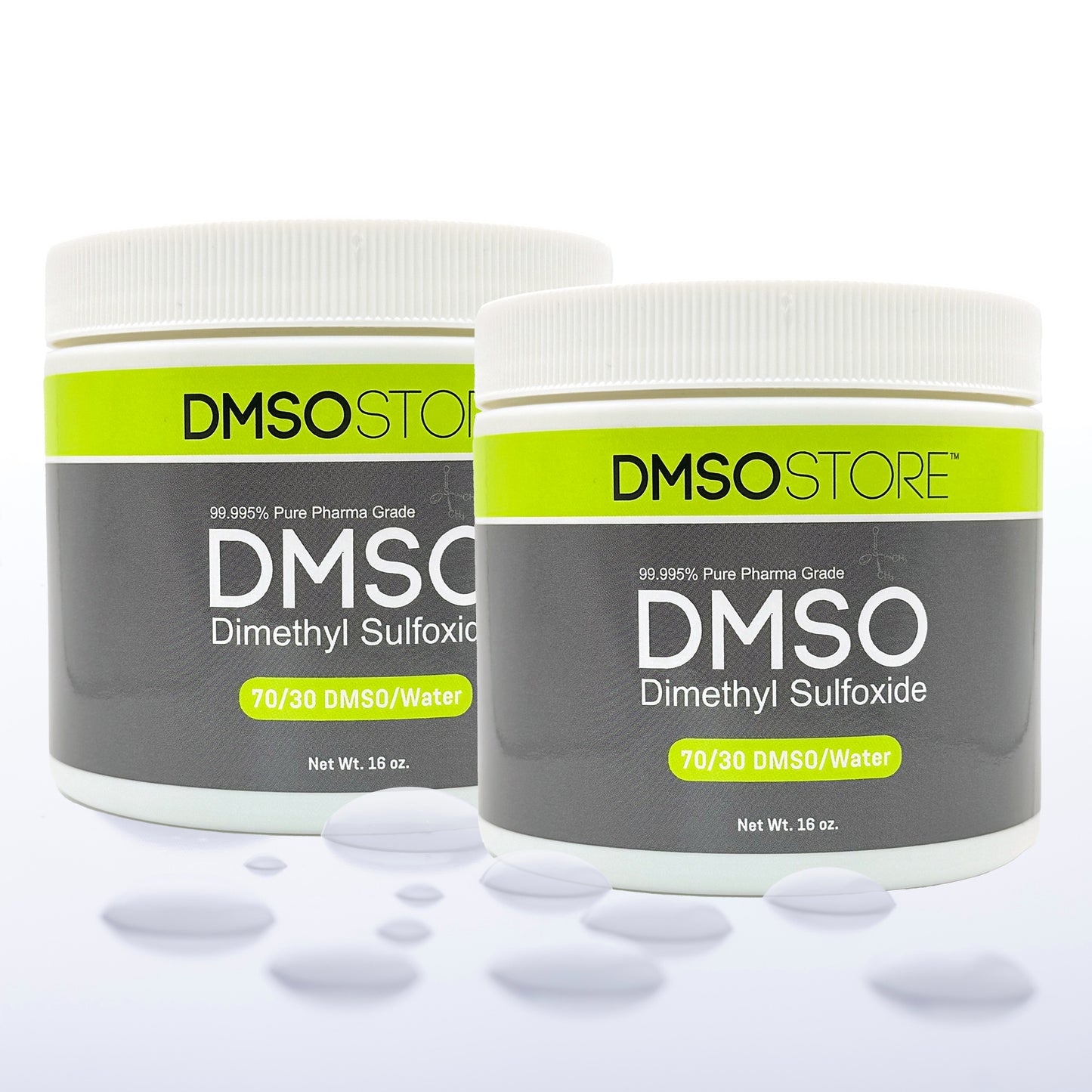 DMSO/Distilled Water 70/30 Gel 16 oz. Jar 99.995% Low Odor Pharma Grade Dimethyl Sulfoxide in BPA Free Plastic