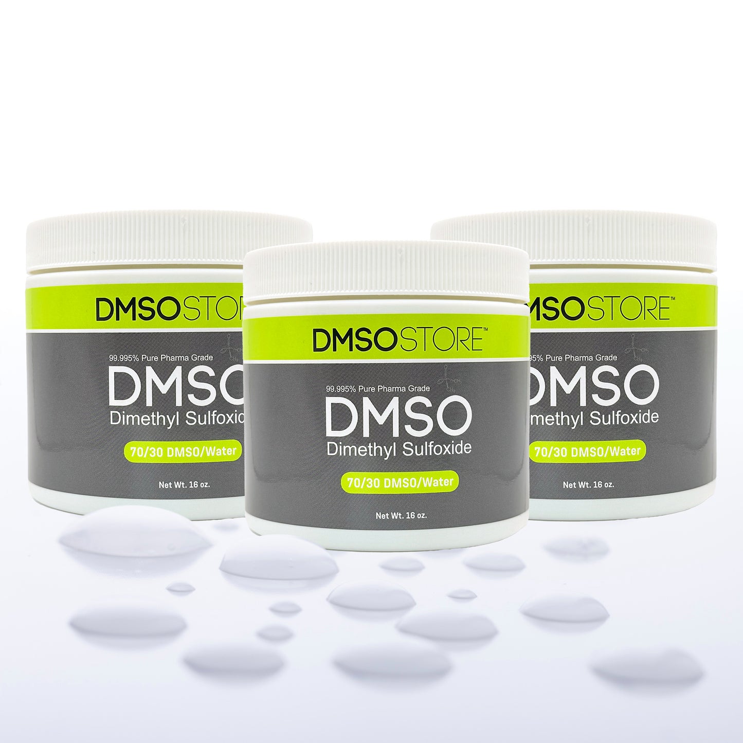 DMSO/Distilled Water 70/30 Gel 16 oz. Jar 99.995% Low Odor Pharma Grade Dimethyl Sulfoxide in BPA Free Plastic