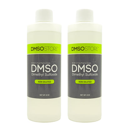 DMSO 8 oz. 2 Bottle Special Non-diluted 99.995% Low Odor Pharma Grade Liquid Dimethyl Sulfoxide in BPA Free Plastic