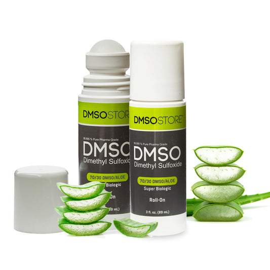 DMSO Roll-on 3 oz. 2 bottle special 70/30 Aloe with 99.995% Low Odor Pharma Grade in BPA Free Plastic