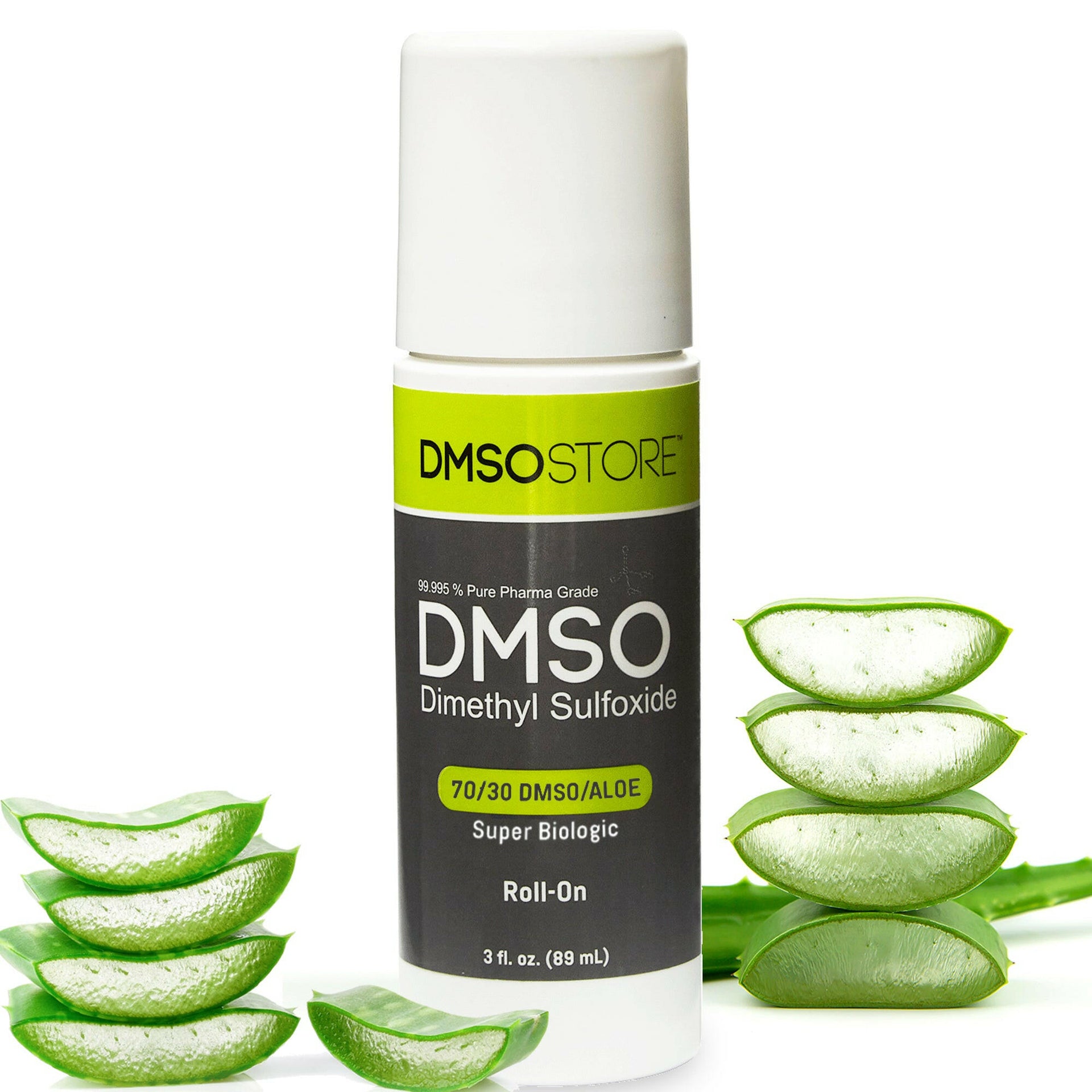DMSO Roll-on 3 oz. 70/30 Aloe with Pure Low Odor Pharma Grade