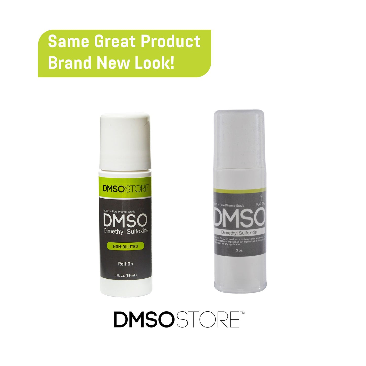 DMSO 3 oz. Roll-on Non-diluted 99.995% Low Odor Pharma Grade Liquid Dimethyl Sulfoxide - dmsostore