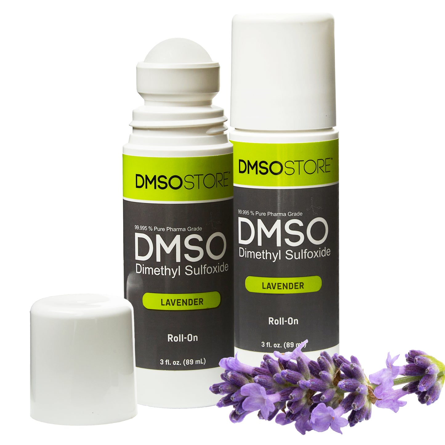 Lavender DMSO 3 oz. (2 Bottle) Roll-on 99.995% Pharma Grade Dimethyl Sulfoxide in BPA Free Plastic