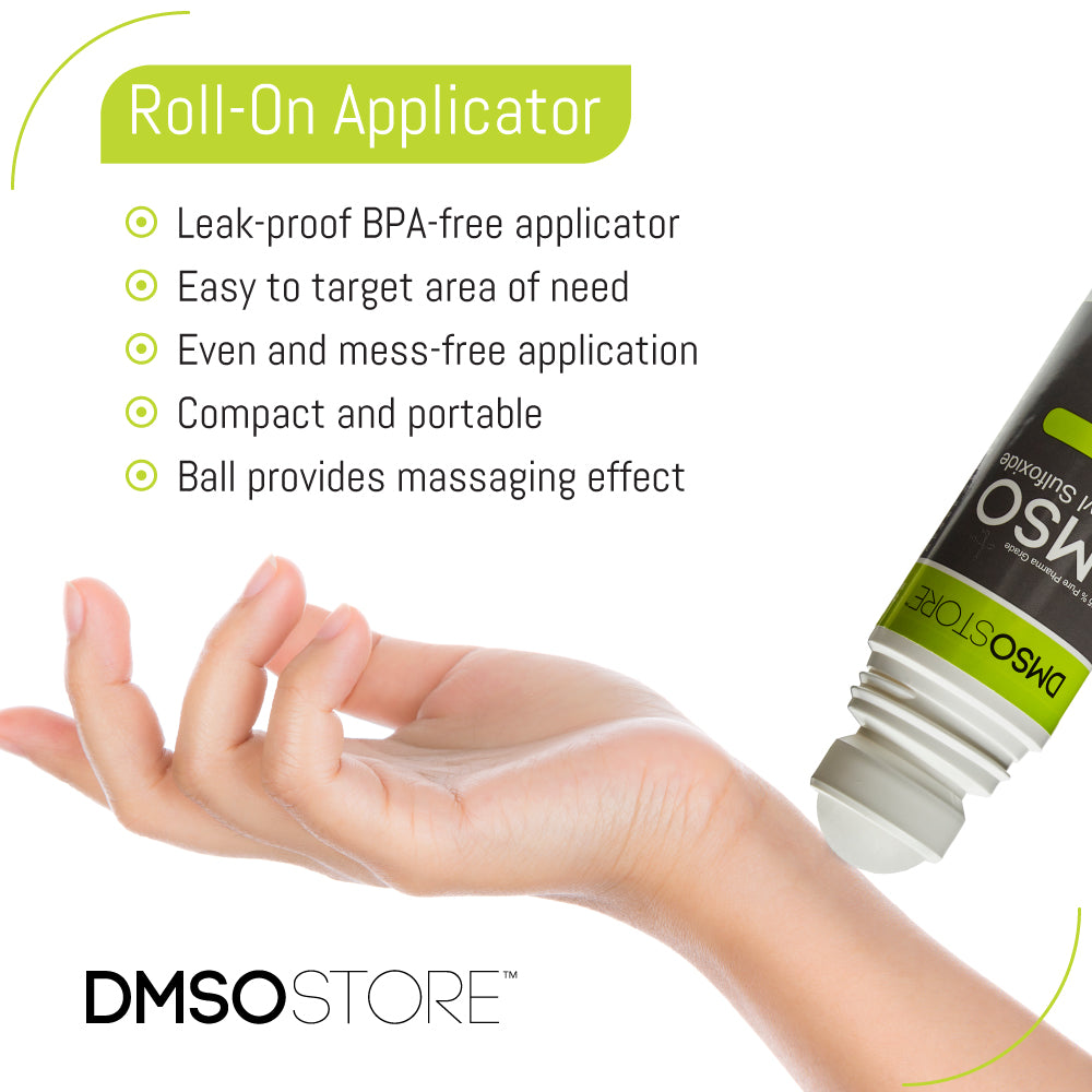 DMSO 70/30 3 oz. Aloe Vera Roll-on Super Biologic 4 Bottle Special 99.995% Low Odor Pharma Grade in BPA Free Plastic