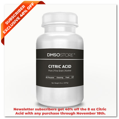 8 oz Pure Citric Acid USP Food Grade, Anhydrous, Fine Grain Powder, Kosher, Non-GMO