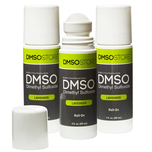 3 Bottle 99.9% Pure Pharma Grade DMSO Lavender DMSO Roll-On for Relaxation and Stress Relief 