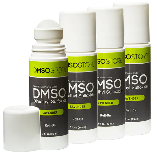4 Bottle 99.9% Pure Pharma Grade DMSO Lavender DMSO Roll-On for Relaxation and Stress Relief 