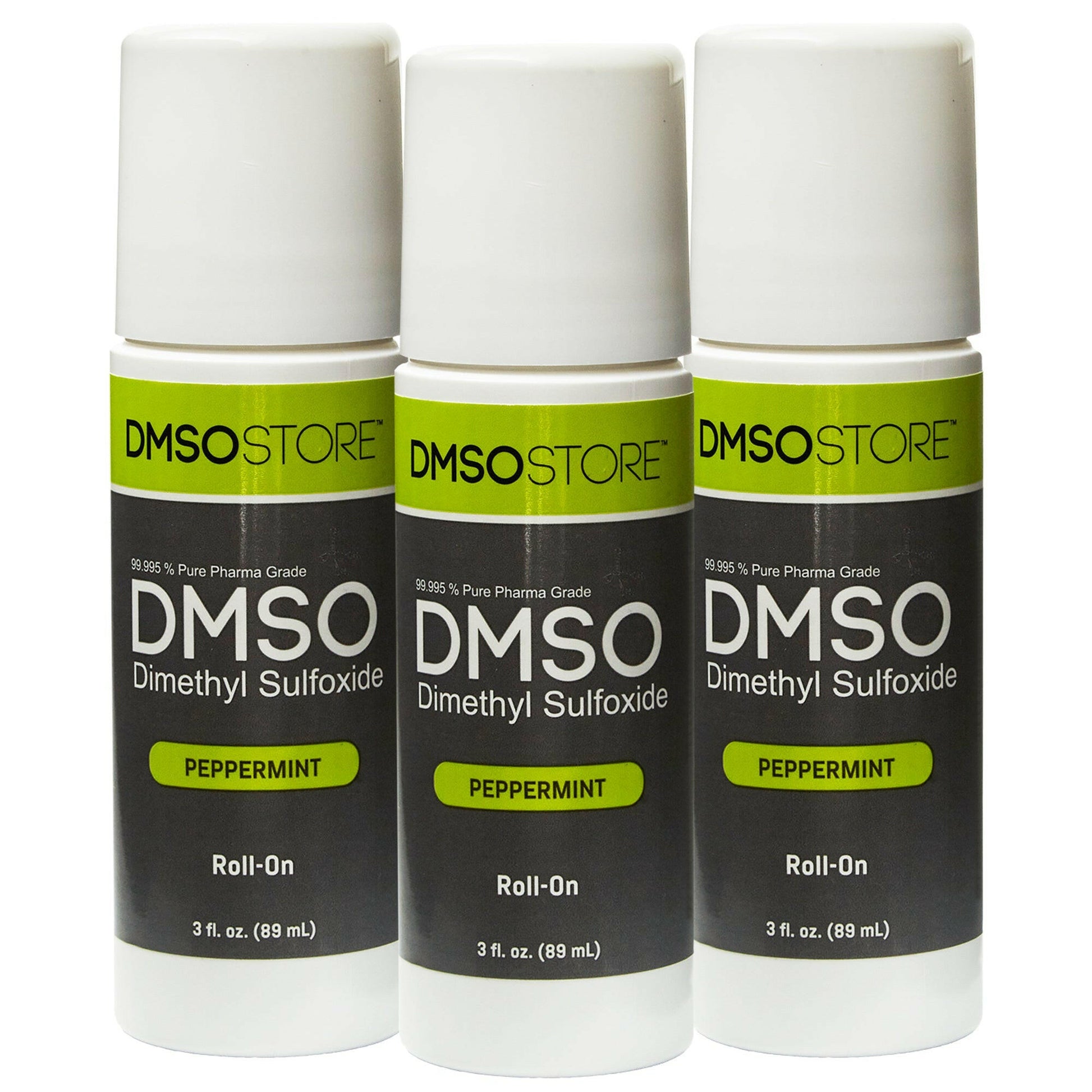 3 Bottle DMSOSTORE Peppermint DMSO Roll-On - Clarity and Freshness DMSO Peppermint Roll-On- Energy and Stress Relief