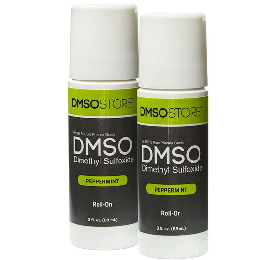 2 Bottle DMSOSTORE Peppermint DMSO Roll-On - Clarity and Freshness DMSO Peppermint Roll-On- Energy and Stress Relief